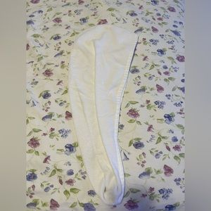 White microfiber hair towel